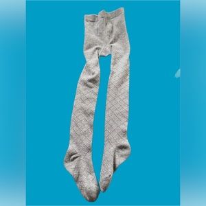 Cat & Jack silver shimmer tights size 2/3t